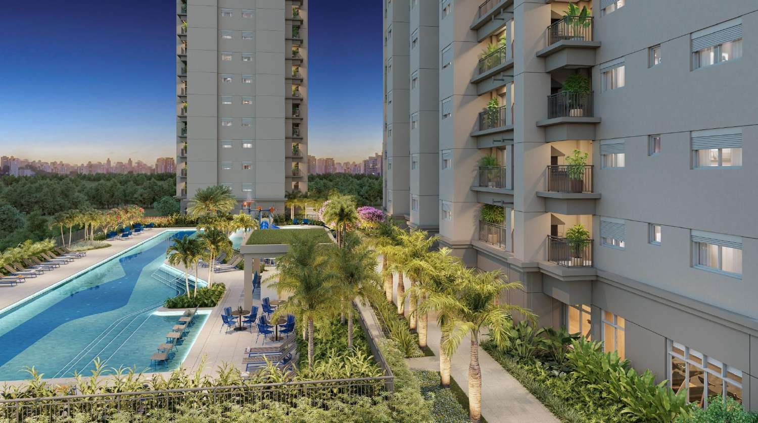 Jardins e áreas de lazer